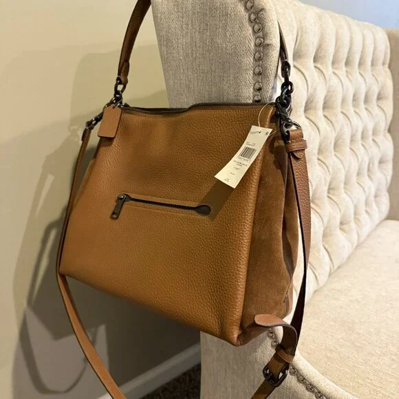 Coach Mixed Pebble Leather Shay Shoulder Bag | Vintage Khaki | NWT - Picture 4 of 12